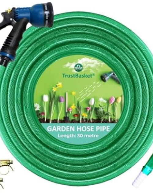 Garden Pipe New Expandable Magic Flexible Water Hose 50 Ft / 15 M EU Hose Plastic Hoses Pipe with Spray Gun to Watering Washing Cars (50feet / 15m) (Multi)