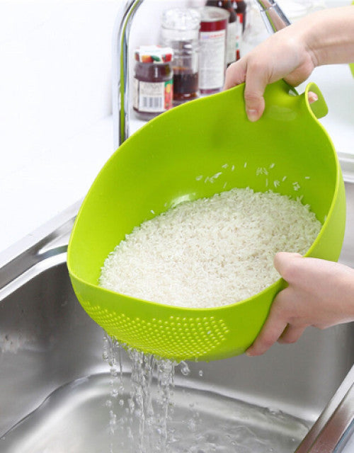 Plastic Colander Sieve Rice Washing Filter Kitchen Plastic Washing Colander