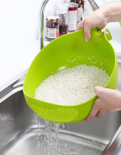 Plastic Colander Sieve Rice Washing Filter Kitchen Plastic Washing Colander